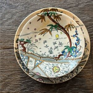 Five (4.5”) Antique (1880s) Gildea & Waller Shallow Ironstone Bowls & One (5”)